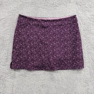 Tranquility Skort Size XL Purple & White Static Print Built In Shorts Pull On